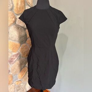 H&M Black Dress. Size 8. Shoulder Design and Capped Sleeves